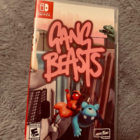 Nintendo Switch Gang Beasts Video Game Case Red - Picture 1 of 4